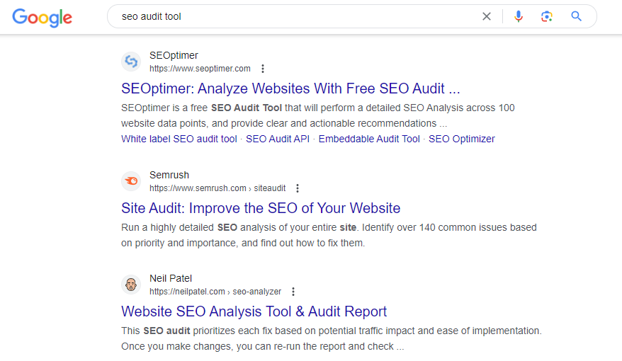 alat audit seo serp