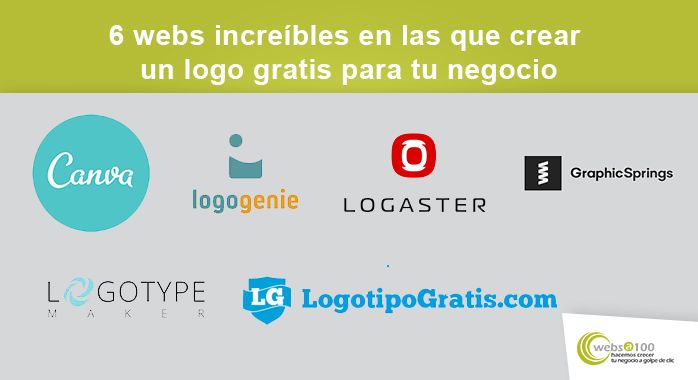 6 webs increíbles en las que crear un logo gratis para tu negocio infografía